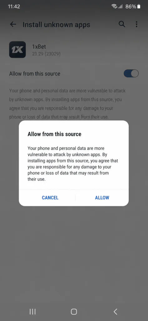 1xBet Android Download