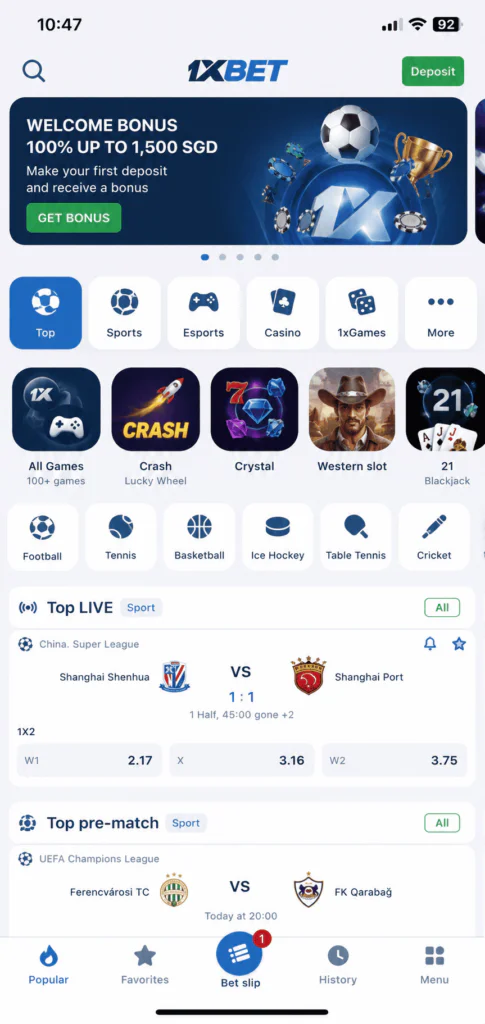 1xBet Mobile App